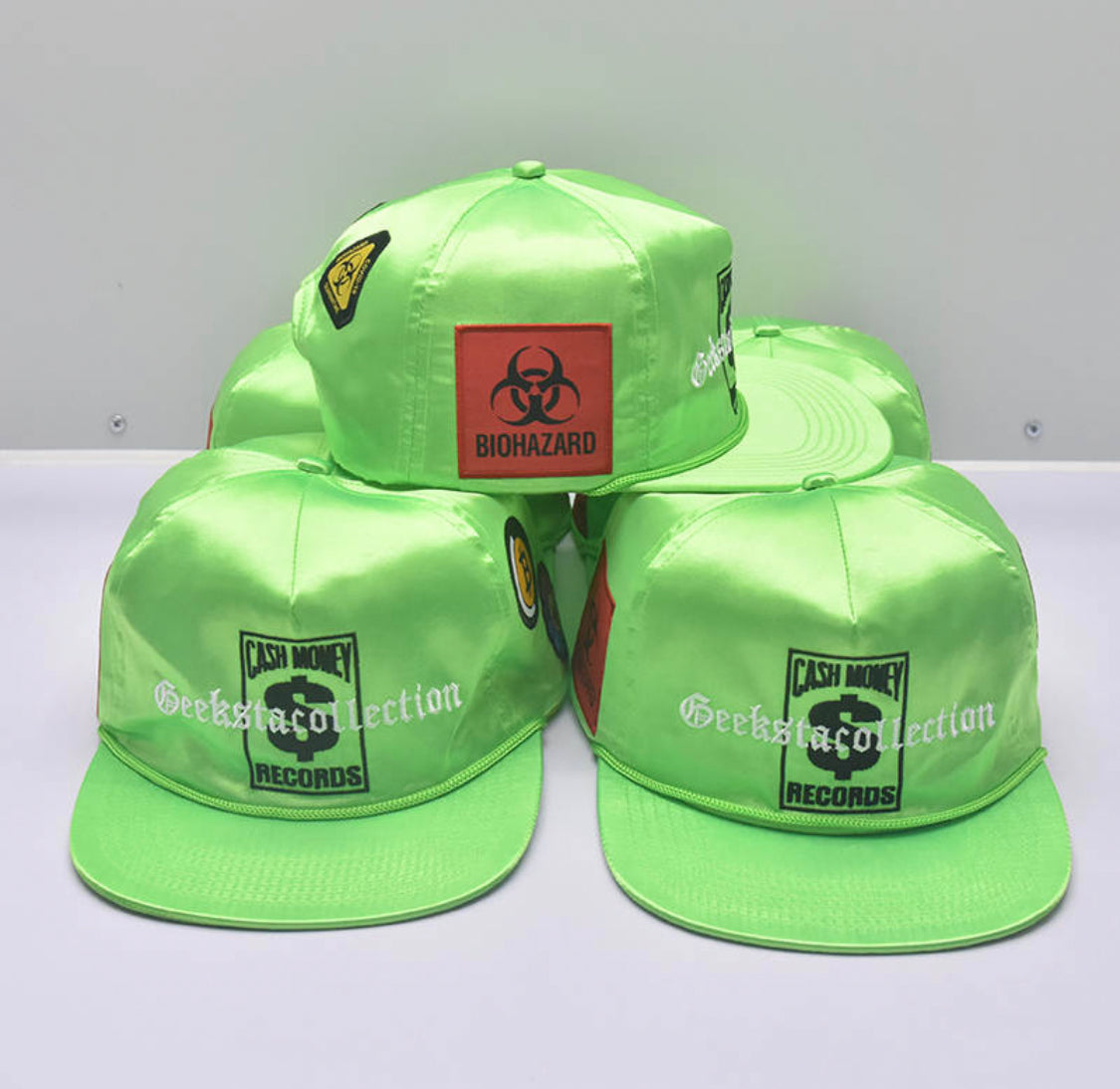 Geeksta Hat (CA$H MONEY) Neon Green